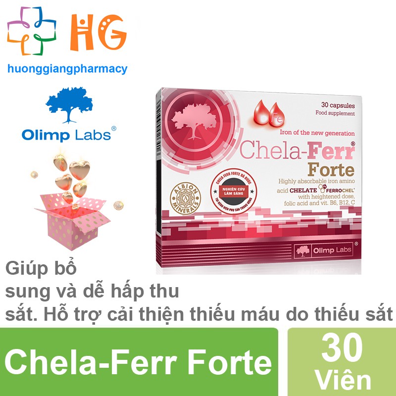 Chela Ferr Forte. Viên sắt cho bà bầu, tăng khả năng hấp thu sắt, hỗ trợ cải thiện thiếu máu do thiếu sắt