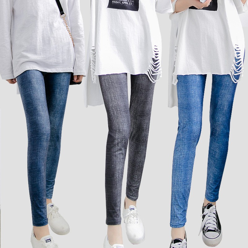 Quần legging Giả jean Thời Trang Cho Nữ
