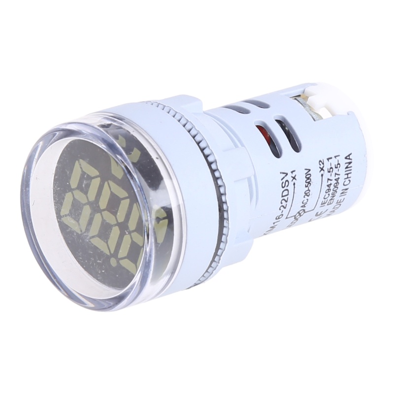 Vôn Kế Kỹ Thuật Số 22mm AC 60-500V Có Màn Hình LED 5 Màu