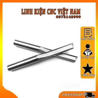 Mũi CNC 2 me thẳng cot 6mm cắt gỗ, phá thô lọng gỗ cứng