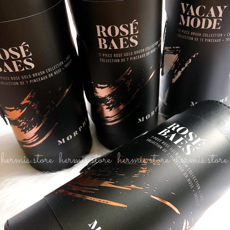Bộ 6 cọ Morphe Rosé Base kèm hộp da