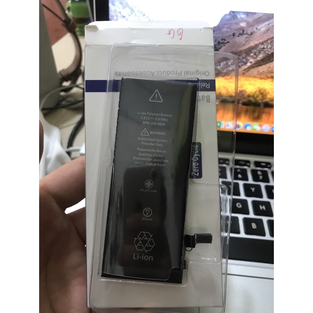 Pin ĐT ĐT táo 5 5S,6 6S,6Plus 6S Plus,7 7Plus,8 8Plus,X chuẩn dung lượng tặng kèm bộ sửa bảo hành 3 tháng