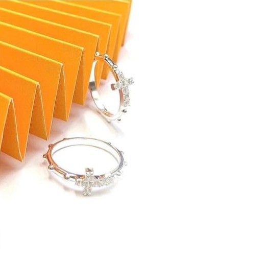 Nhẫn nữ bạc ta thánh giá đính đá sáng lấp lánh - nhẫn bibi silver