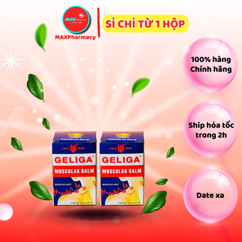 Dầu Cù Là Lửa Giảm đau nhức cơ bắp GELIGA Muscular Balm Indonesia Lọ 40g - Maxpharmacy