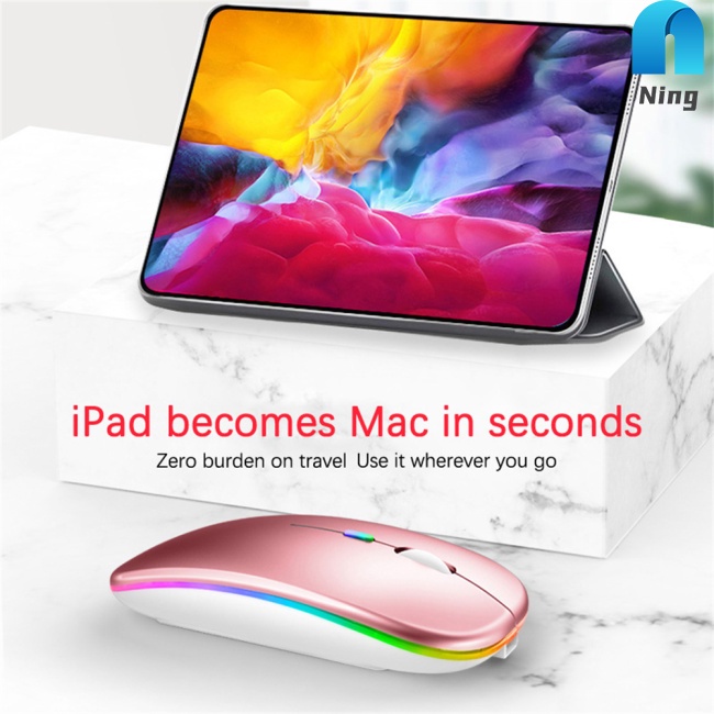 Chuột không dây Ning 2.4g Có Đèn Led Rgb Chất Lượng Cao