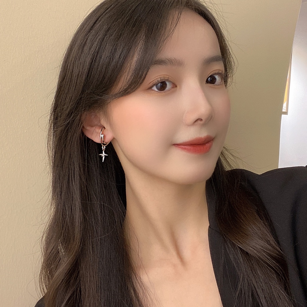 Khuyên kẹp tai hình ngôi sao đơn giản cá tính không cần xỏ lỗ cho nữ