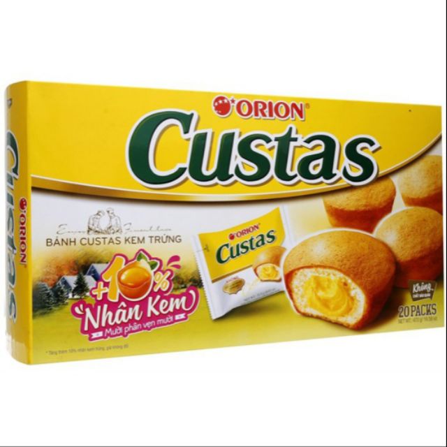 Bánh bông lan Custas kem trứng 138g