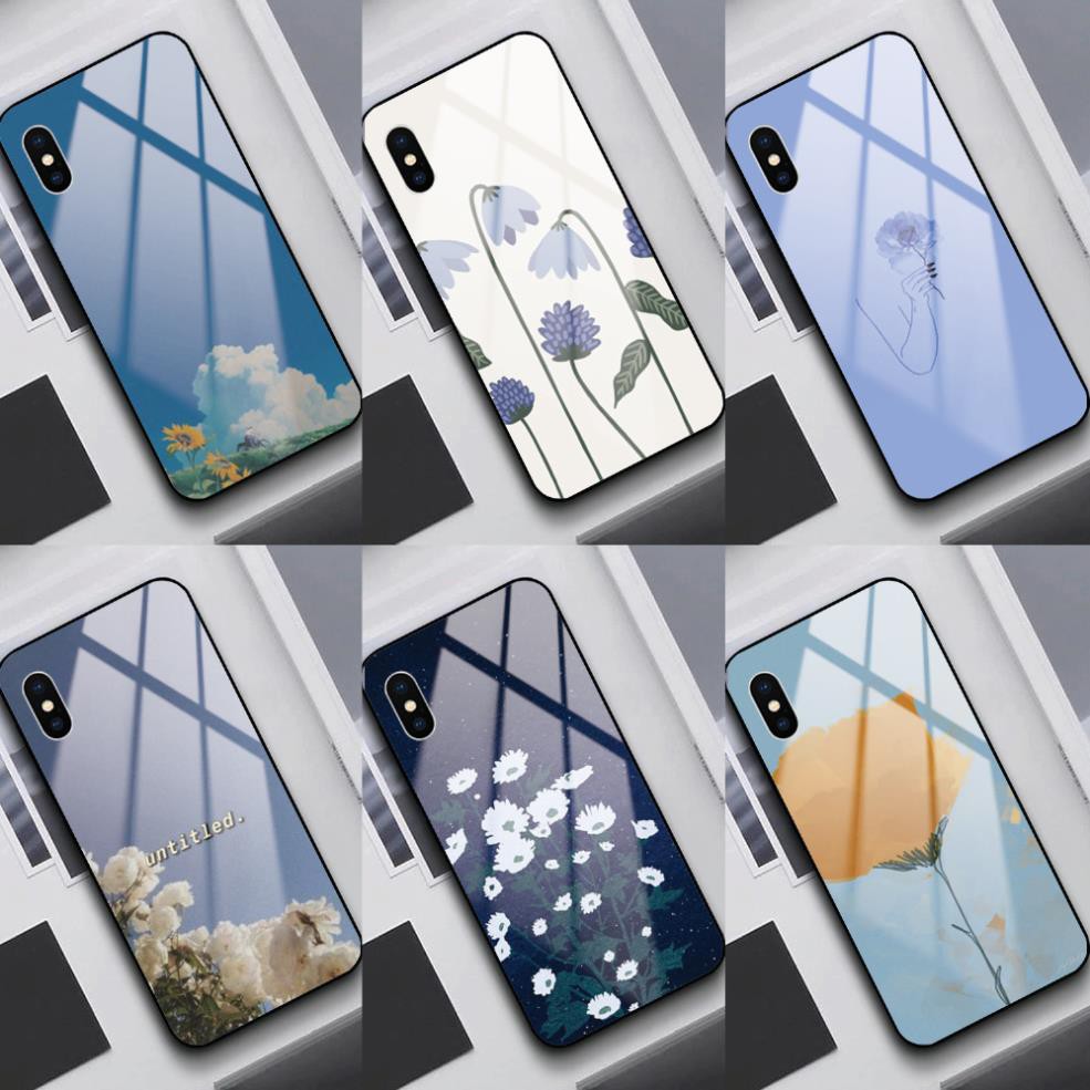 Ốp lưng kính Samsung Galaxy Note 8 Note 9 Note 10 Note 10 Plus in hình HOA