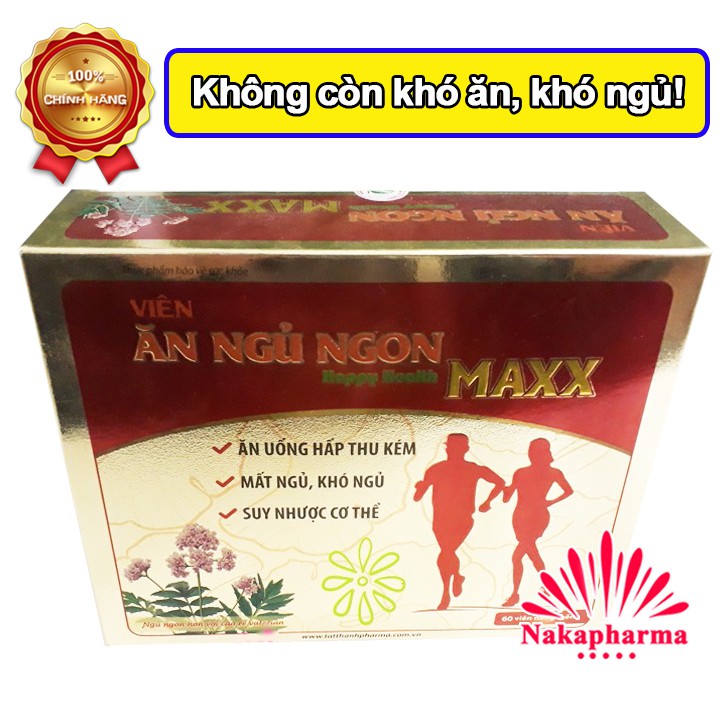 Viên Ăn Ngủ Ngon Happy Health Maxx – Giúp ăn uống ngon miệng, bồi bổ cơ thể, ngừa mất ngủ khó ngủ