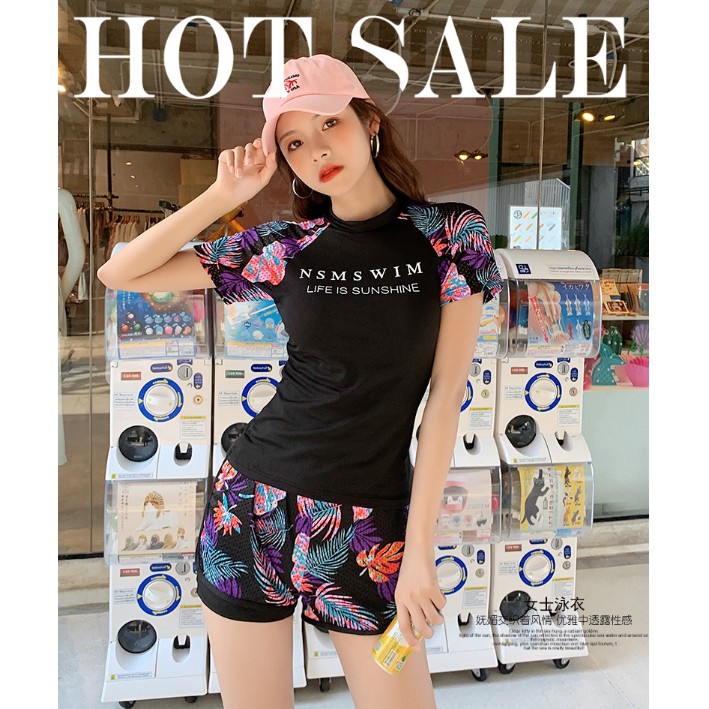 Bộ bơi 2 mảnh nữ dáng thể thao họa tiết độc đáo 2020 | BigBuy360 - bigbuy360.vn