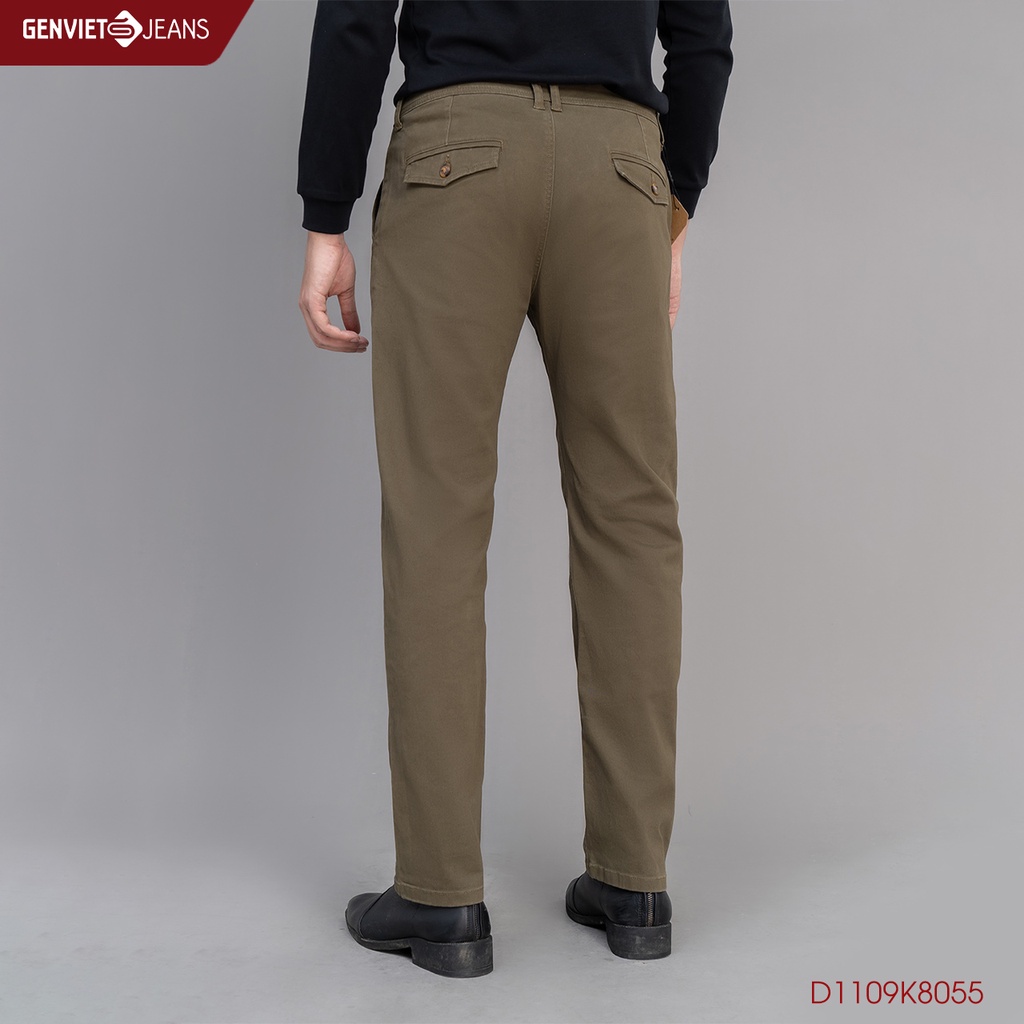 Quần Kaki Nam Genviet Dáng Dài Basic Cao Câp Công Sở Nam D1109K8055