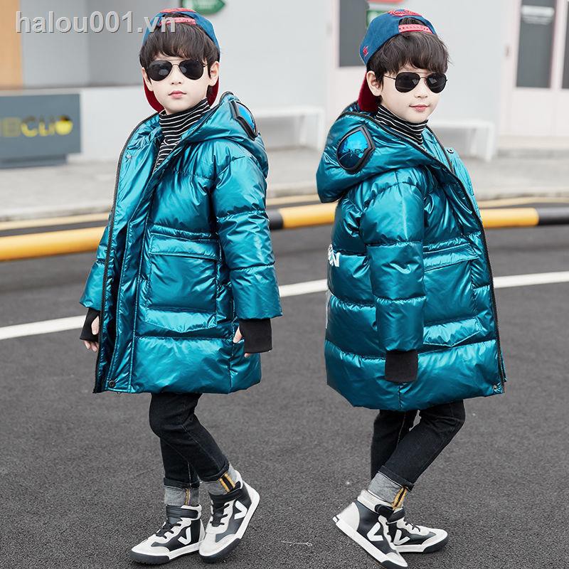 Áo khoác phao dáng dài giữ ấm thời trang sành điệu cho bé trai