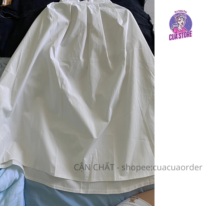 Chân váy vintage cổ điển midi nữ xếp ly cạp chun sau Hàn Quốc form to có BIGSIZE V22