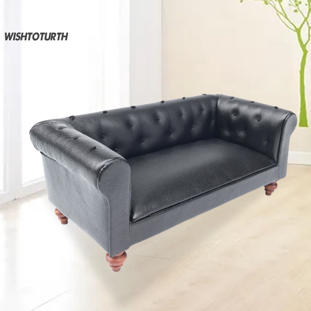 Ghế Sofa Mini Bằng Gỗ Trang Trí Cho Nhà Búp Bê