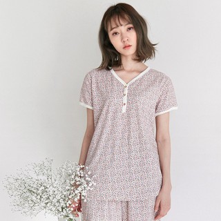Bộ mặc nhà hoa nhí cổ tim