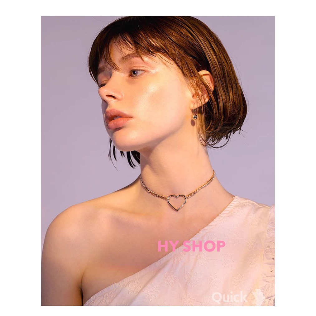  Vòng choker trái tim - Vòng cổ chocker trái tim 1 layer