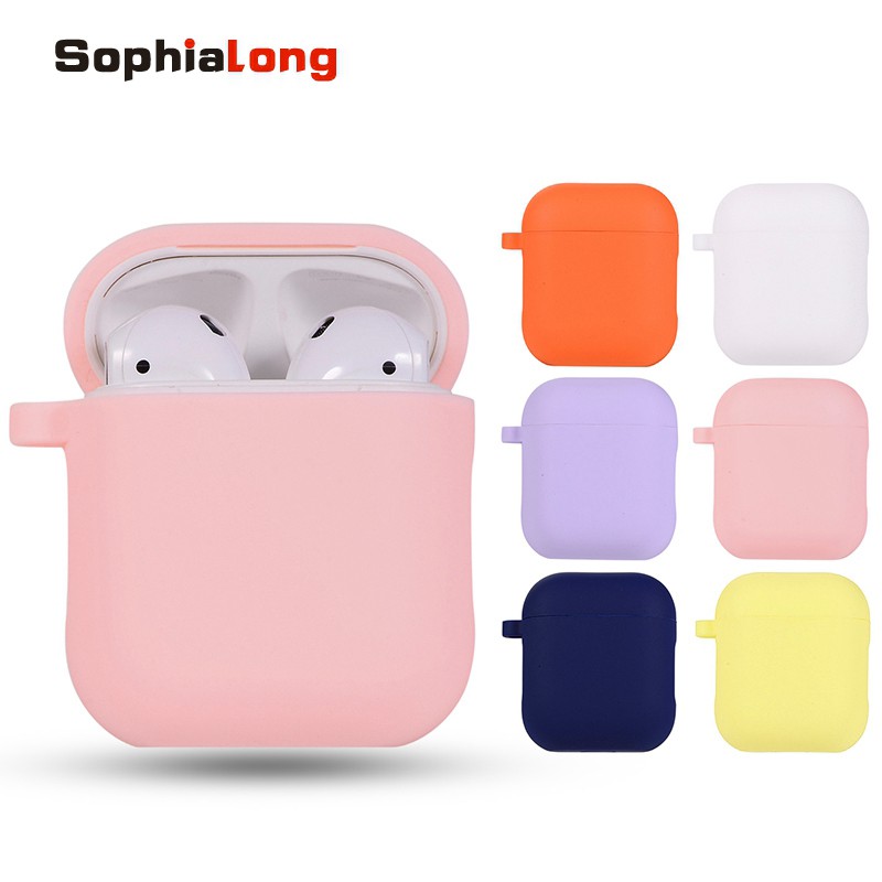 Vỏ bảo vệ hộp sạc tai nghe AirPods i12 i11 i9 i9S I10 TWS chất liệu silicon mềm