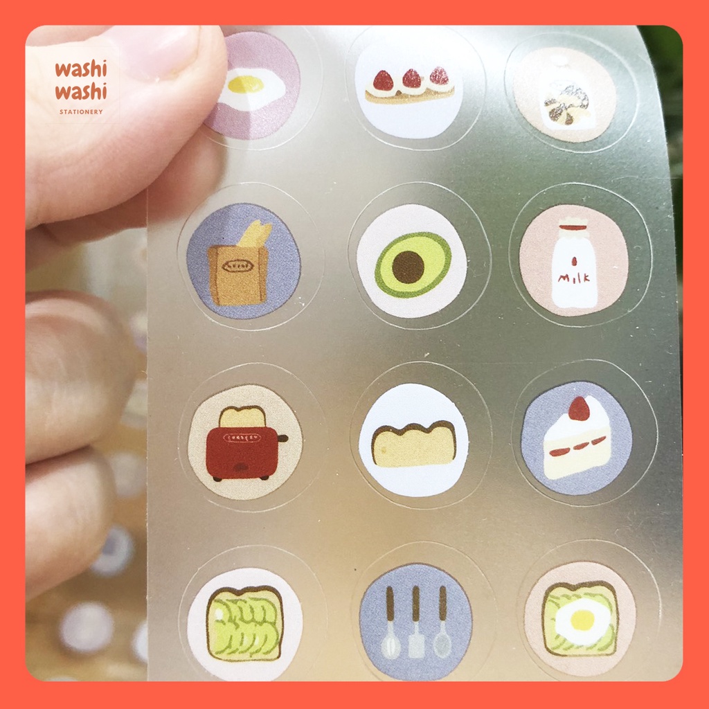 Bộ 57 Sticker Đồ vật Thú cưng Bánh kẹo Dễ thương Trang Trí Sáng Tạo