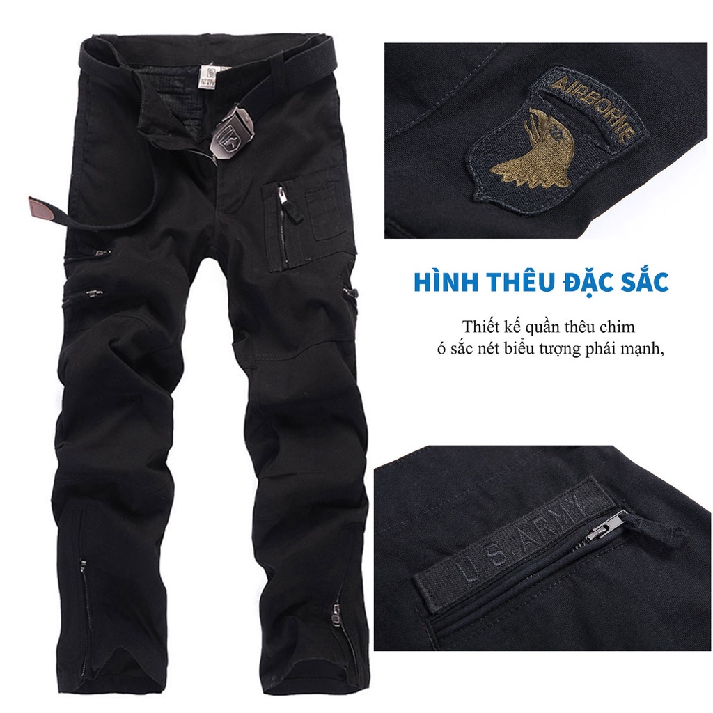 Quần Kaki Túi Hộp Nam Phong Cách Phượt Cực Ngầu Chuyên Phượt, Dã Ngoại, Thường Ngày