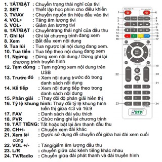 [Tặng kèm Pin] Điều khiển đầu thu DVB T2 - SDTV - Hàng chính hãng