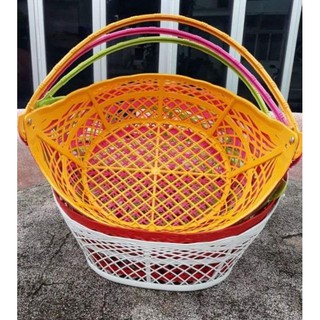 Giỏ Nhựa giả mây gói quà tết ( Màu ngẫu nhiên)