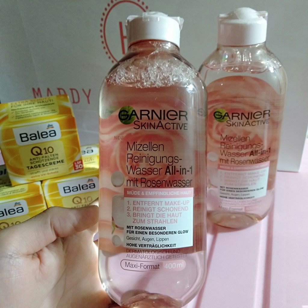 Nước tẩy trang không cồn Garnier SkinActive, nước tẩy trang cho mọi loại da, an toàn cho da 375ml | BigBuy360 - bigbuy360.vn