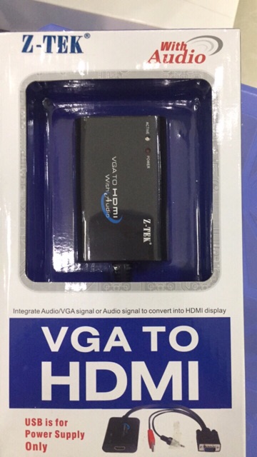 Cáp chuyển Vga to hdmi z-tech ZA577A