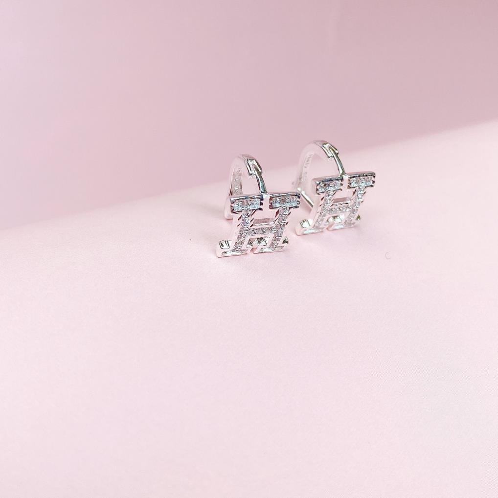 Bông tai bạc nữ kiểu dáng chữ H sang trọng Trang Sức 𝐀𝐍𝐓𝐀 𝐉𝐞𝐰𝐞𝐥𝐫𝐲 - ATJ8055