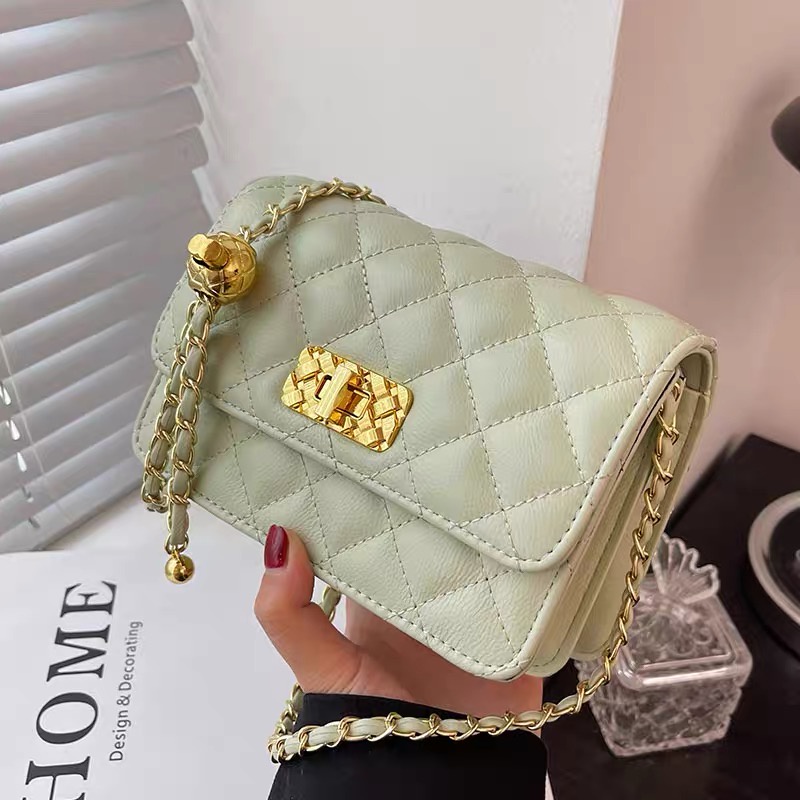 Faya -Túi xách chần ô đi tiệc khóa mạ ánh kim sang trọng T1160