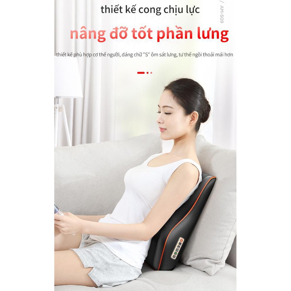 [ HÀNG CHÍNH HÃNG ] Gối tựa lưng massage nhiều chức năng BENBO MASSAGE - The Royal's Furniture [ UY TÍN ]