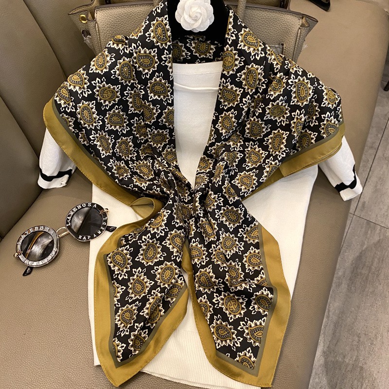 Khăn lụa vuông thời trang cao cấp bản 90x90cm