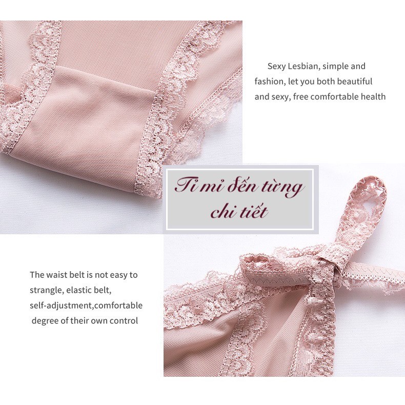 QUẦN LÓT REN LƯỚI THÔNG HƠI DÂY BUỘC BÊN HÔNG SEXY THOÁNG MÁT FREE SIZE Q128 | BigBuy360 - bigbuy360.vn