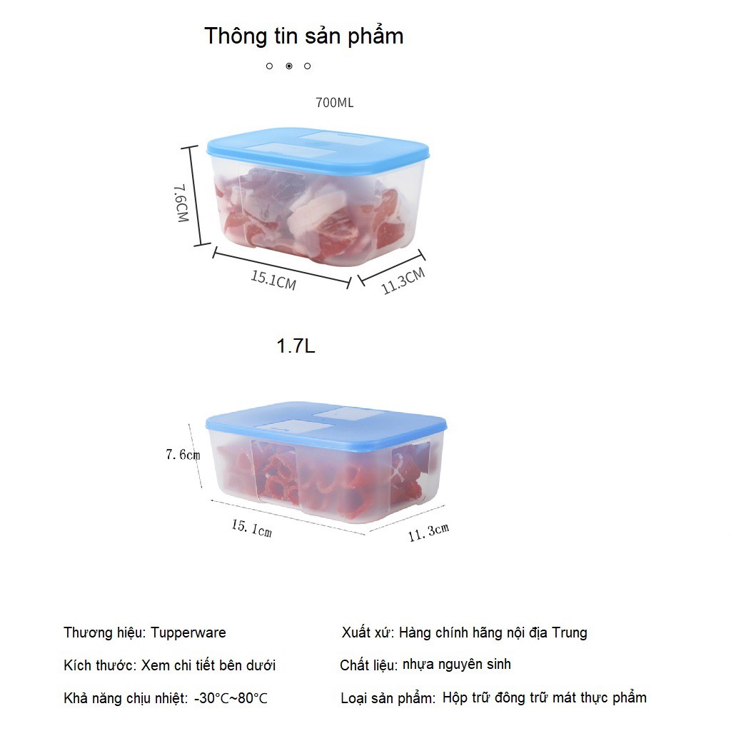 Hộp nhựa trữ đông thức ăn trong tủ lạnh tiện lợi Tupperware TU22