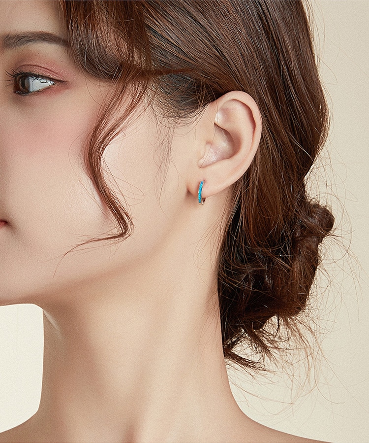 Hoa Tai Bamoer Bằng Bạc 925 Thiết Kế Đơn Giản Thanh Lịch Cho Nữ