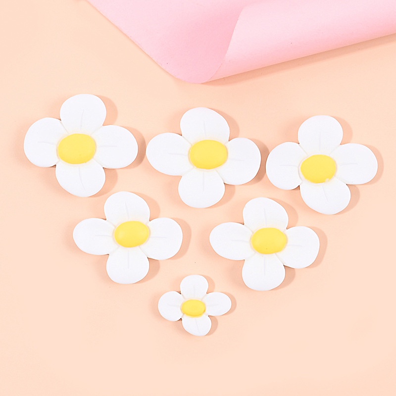 Mô hình 20 bông hoa sữa trắng dùng làm đồ thủ công trang trí handmade Charm SLime