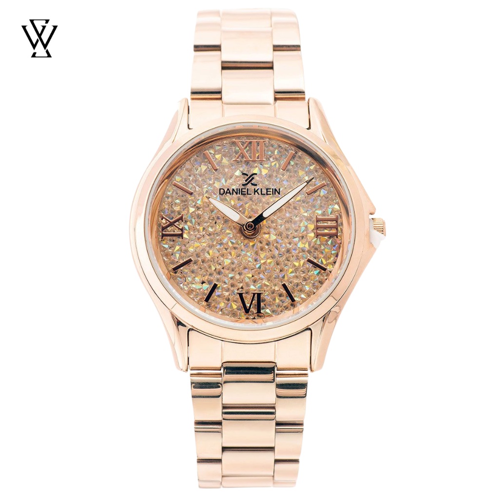 Đồng Hồ Quartz Nữ Daniel Klein Premium Ladies WATCHSTORE DK.1.12528.4 Mặt Kính Khoáng 36mm, Dây Kim Loại, Vỏ Thép