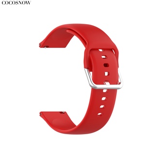 Dây Đồng Hồ Đeo Tay Bằng Silicon Mềm 20mm Màu Trơn