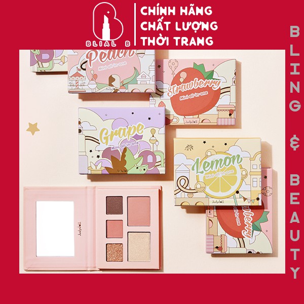 Bảng Phấn Mắt - Má Hồng - Bắt Sáng 3 Trong 1 Judydoll Mini All-in-one