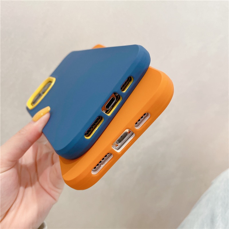 Ốp Điện Thoại Silicon Mềm Chống Sốc 3 Trong 1 Màu Kẹo Cho iPhone 13 12 11 Pro Max XS Max XR X
