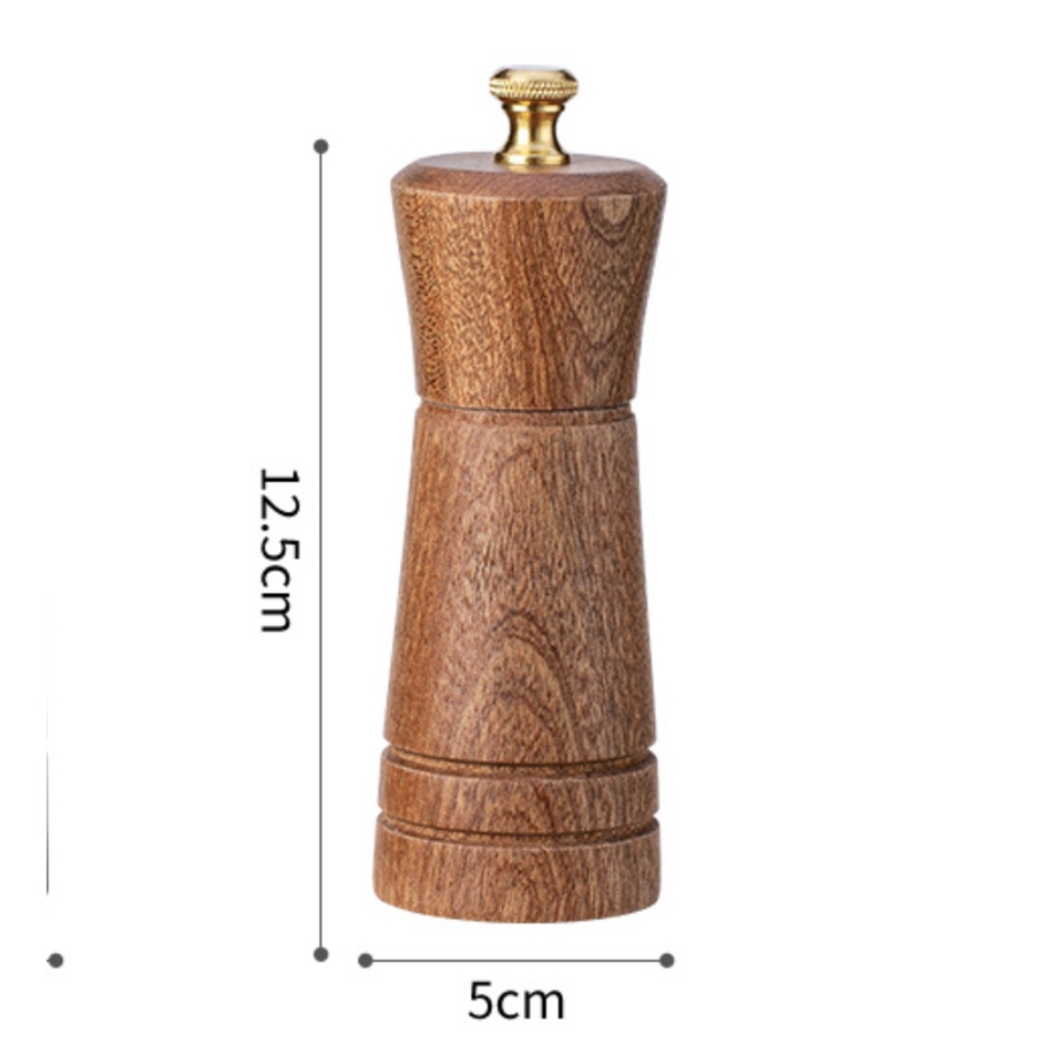 HÈ.CERAMIC / Dụng cụ xay tiêu cầm tay màu nâu.