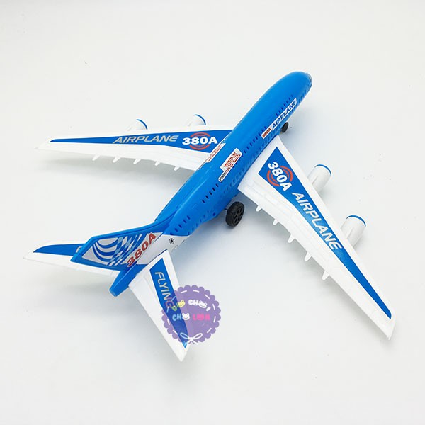 Đồ chơi mô hình máy bay dân dụng bằng nhựa chạy trớn 380A - KhaDiTOYS - Máy bay chở khách
