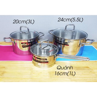 BỘ NỒI QUÁNH INOX HAPPYCOOK RICHARD HC06NVT
