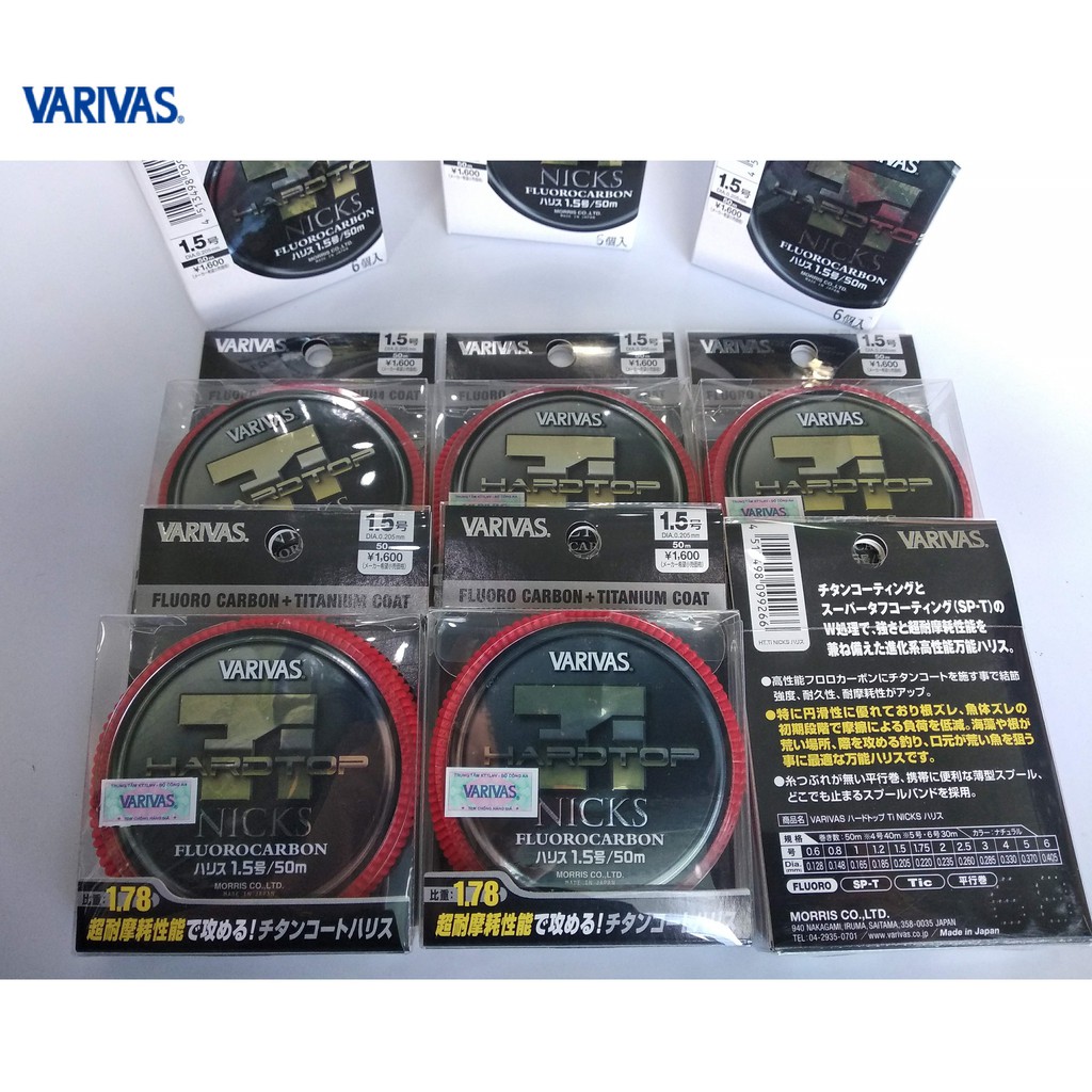 Dây Câu Cá FluoroCarbon Varivas Hard Top Ti Nicks - 50m