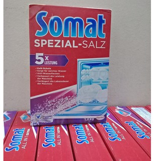 Muối rửa chén ly Somat Spezial-salz hộp 1,2kg hàng Đức