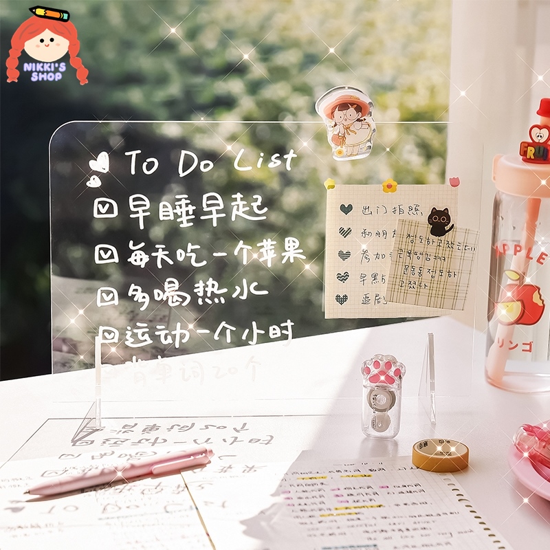 Bảng ghi chú bằng nhựa acrylic tiện dụng dành cho văn phòng / nhà