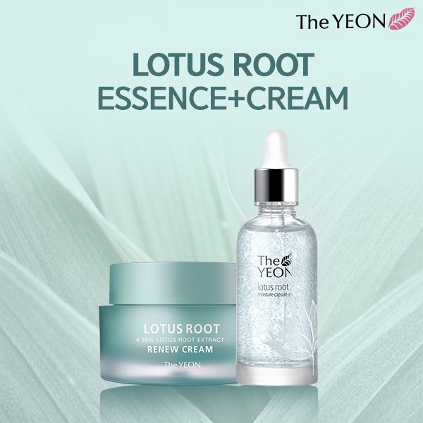 [The YEON] Bộ sản phẩm dưỡng da chiết xuất rễ sen (essence + kem dưỡng)