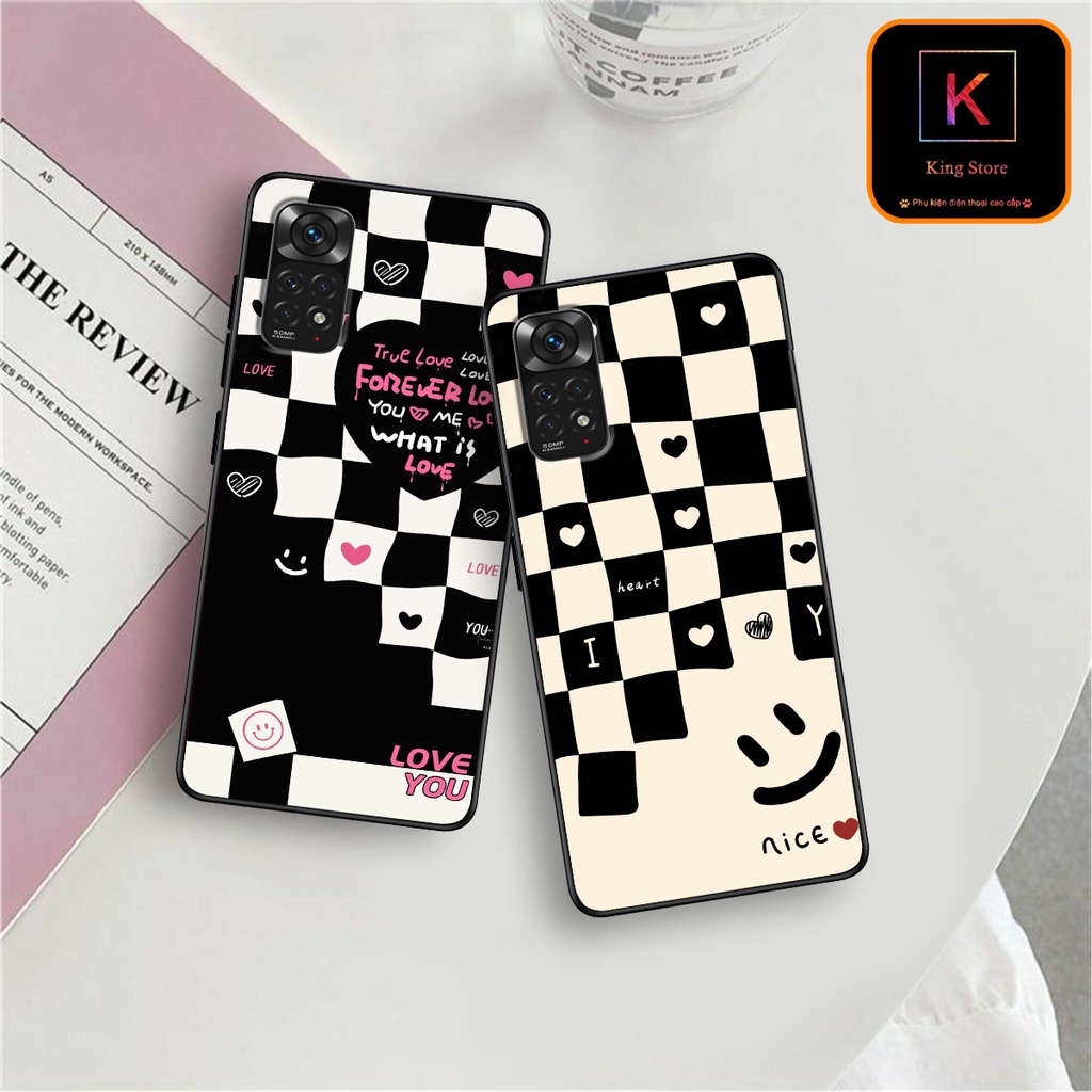 Ốp lưng Redmi Note 11 - Redmi Note 11s - Redmi Note 11s 5G Bản Quốc tế - Ốp in hình họa tiết caro - chất liệu TPU
