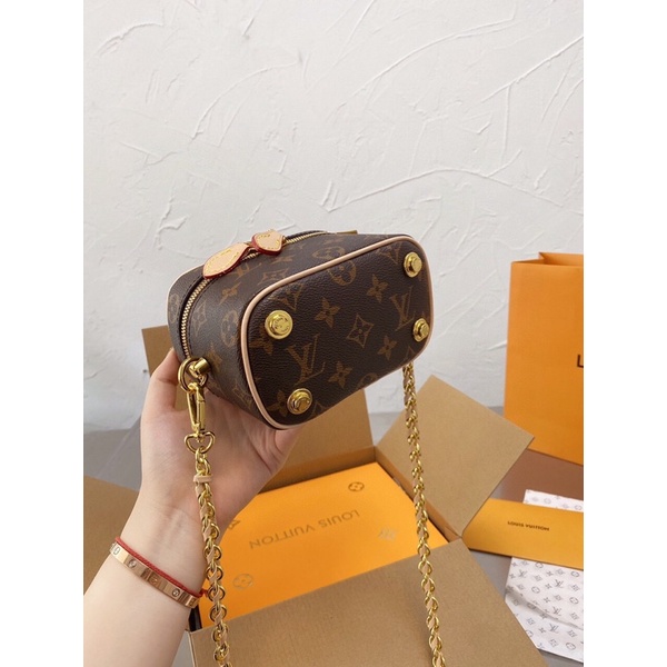 Túi xách lv cốp sz 15cm chất da bò hoạ tiết chuẩn hãng full box 2 lớp