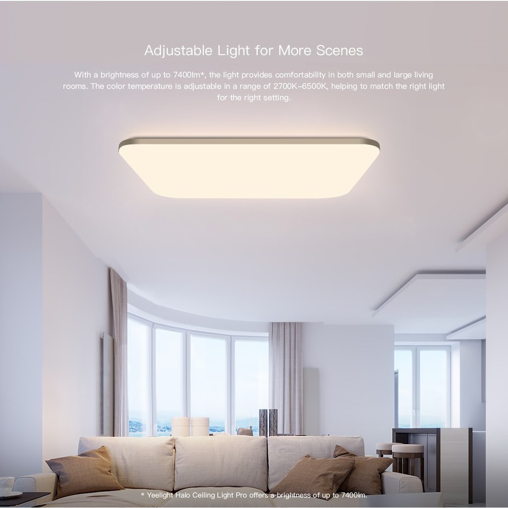 ĐÈN LED ỐP TRẦN THÔNG MINH YEELIGHT HALO 2020, YLXD49YL, 930X630 MM, 100W, RGB 16 TRIỆU MÀU, HỖ TRỢ APPLE HOMEKIT