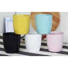 Chậu sứ Bát Tràng Hình Trụ Vát cao 13cm Trồng Sen Đá, Xương rồng, Các loại cây cảnh để bàn,Trang trí nhà cửa